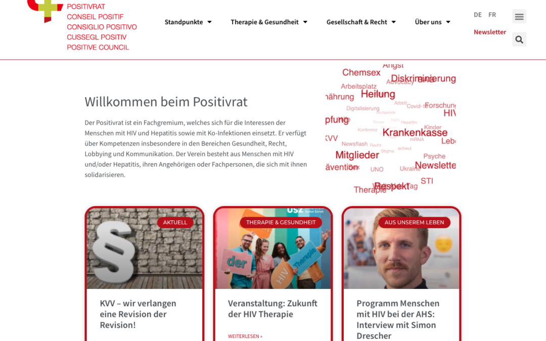 A new web appearance for Positive Council Switzerland